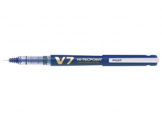 Hi-Tecpoint V7 Rechargeable - Roller encre liquide - Bleu - Begreen - Pointe Moyenne